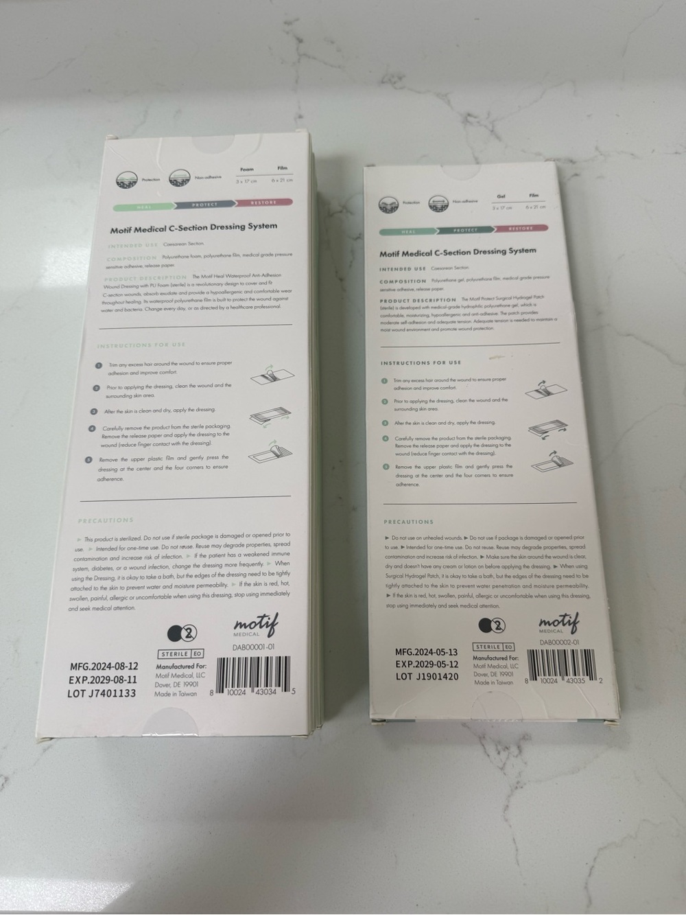 Motif C-Section Dressing System - Step 1&2 - Picture 2 of 6
